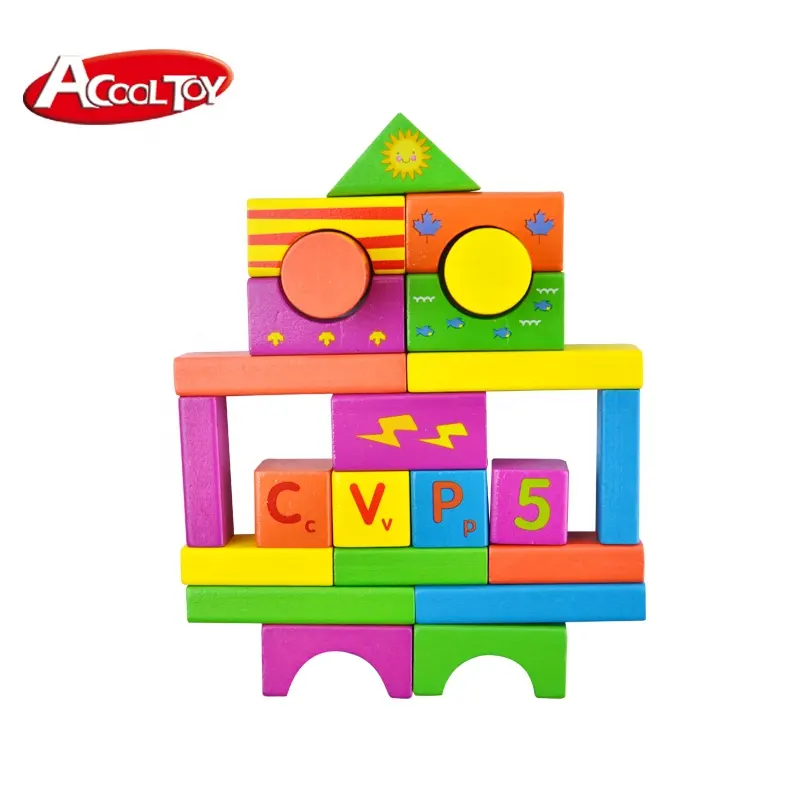 For Kids Printing Block Educational Toys Animal and Number Building Blocks Wood Puzzle Blocks 50 Pieces Wooden Unisex 60 4 Pcs
