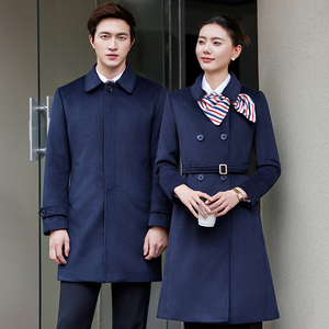 Cappotto Professionale in Lana, Abbigliamento da Lavoro Invernale Imbottito per Uomo e <span class=keywords><strong>Donna</strong></span>, Uniforme Bancaria - Product Image 3