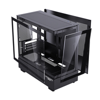 Lovingcool Nuevo Diseño USB3.0 Caja de Ordenador de Vidrio Templado Transparente, Caja de PC Negra MATX, Torres de PC para Juegos para Jugadores