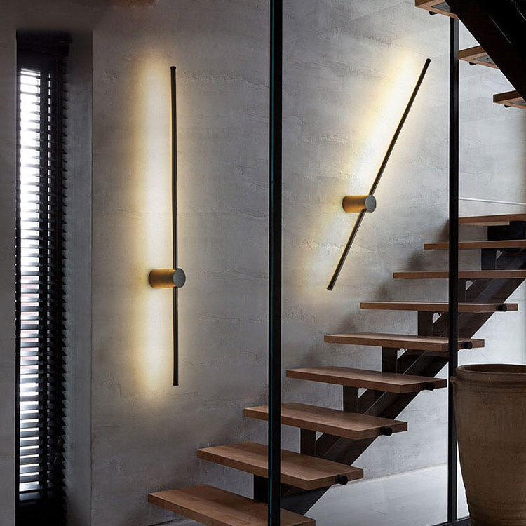 OEM Modern Nordic Design 3w Acrylic Living Room Decoration Reading Bedside Indoor Rgb Line Led Wall Lamp