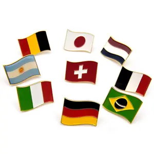 Youpin — marqueur en vrac, drapeau de luxe en métal personnalisé, bon marché, étiquette avec drapeau du monde, époxy