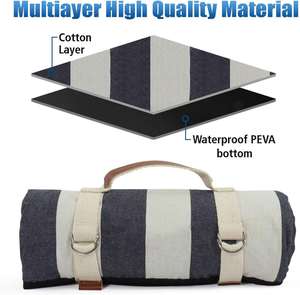 High Quality Durable Portable Foldable Beach Mat Custom Design Waterproof <b>Picnic</b> <b>Blanket</b> for Travel Camping Outdoor Activities - Product Image 4