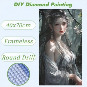 1 Pezzo Grande Formato 40*70cm, <span class=keywords><strong>Pittura</strong></span> Diamantata 5D Fai da Te, Motivo Donna <span class=keywords><strong>Antica</strong></span>, <span class=keywords><strong>Pittura</strong></span> Acrilica con Diamanti per Decorazione Casa - Product Image 1