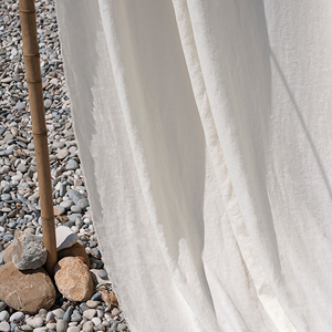 홈 오피스 카페 및 거실 사용을 위해 사용자 정의 가능한 100% 린넨 얇은 명주 그물 커튼 - Product Image 4