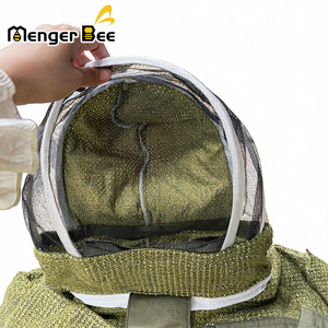 Breathable Mesh Beekeeping Protective Equipment Anti Sting Beekeeping Jacket Half <b>Suit</b> Ventilated Mesh Fabric with Zipper Veil - Product Image 5