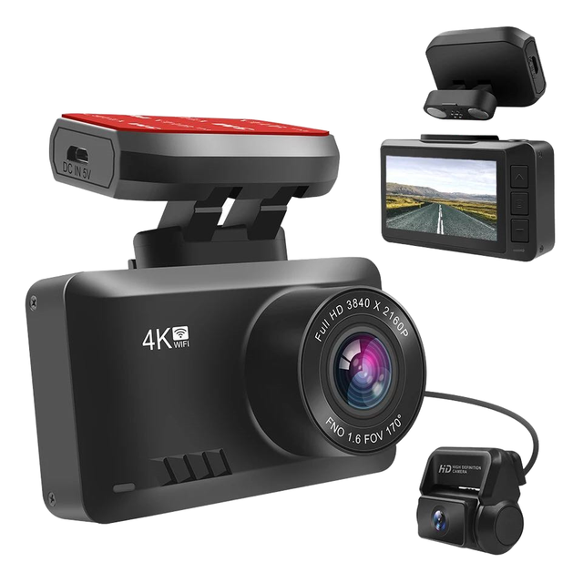 Wholesale Custom 4k Car Camera Dual Lens Starlight Night Vision Waterproof Gps Wifi Car Camera Universal Dash Cam Black Box