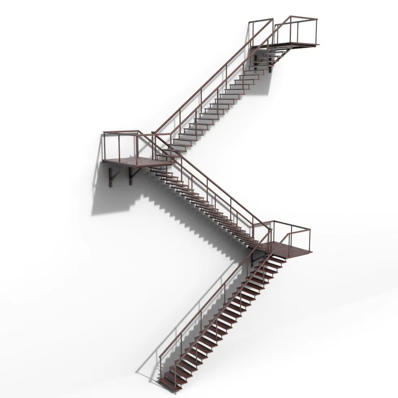 Metal Stairs Anti Slip Galvanized Steel