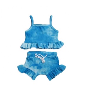 Ensemble haut sans manches et short assorti pour enfants, imprimé pastèque, collection été 2021 - Product Image 5