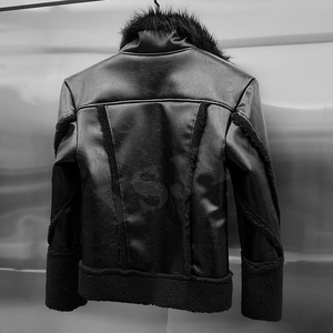 YSJY Produttore OEM Nuova Giacca <span class=keywords><strong>in</strong></span> Vera Pelle di Pecora Spessa con <span class=keywords><strong>Pelliccia</strong></span> <span class=keywords><strong>Ecologica</strong></span> Originale, <span class=keywords><strong>Cappotti</strong></span> e Giacche Caldi <span class=keywords><strong>in</strong></span> Vera Pelle di Pecora per Uomo - Product Image 4