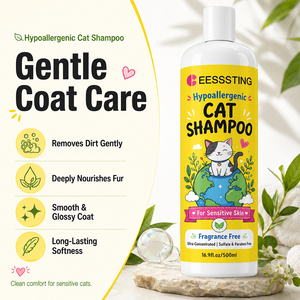 Produits de nettoyage végétaliens sous marque blanche pour le bain, améliorent la brillance des poils, nettoyage en profondeur hypoallergénique, shampoing hypoallergénique pour chats - Product Image 4