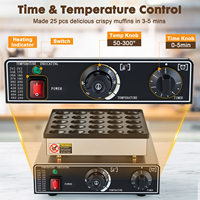 Appareil de cuisson électrique antiadhésif pour mini-crêpes, 110v/220v, 25 trous, machine à poffertjes, dorayaki, gâteaux, muffins et gaufres
