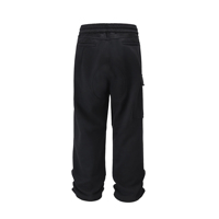 Stock de livraison directe avec étiquette personnalisée pantalons baggy évasés empilés fabricant de pantalons de rue peints en bleu pour hommes