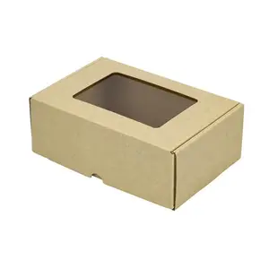 กล่องบรรจุภัณฑ์กระดาษลูกฟูกสำหรับใส่อาหารกล่องกระดาษมียี่ห้อที่กำหนดโลโก้ได้เอง