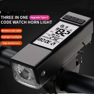ใหม่ LED จักรยานไร้สายมาตรวัดระยะทางฮอร์น IPX6 กันน้ำประเภทซีชาร์จจักรยานเสือภูเขาโคมไฟอุปกรณ์เสริมสำหรับการขี่อเนกประสงค์ - Product Image 1