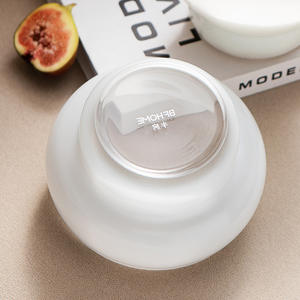 Ins bol de <span class=keywords><strong>gourde</strong></span> de grande valeur bol en verre borosilicaté simple bol de crème glacée au <span class=keywords><strong>yaourt</strong></span> de couleur unie - Product Image 6