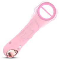 Vibrateur G-Spot Amazon Hotsale AV MESSAGE 10 vitesses, Dildo réaliste pour le plaisir féminin, Masturbateur au design original