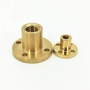 CNC Brass Screw Nut Non Standard Customized Processing CNC Machining Brass Parts Service Feed Screw Nut