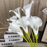 LO-79 Grosir Bunga Calla Lily Putih Ukuran Besar 78cm Sentuhan Realistis untuk Dekorasi Tahun Baru, Pernikahan & Rumah