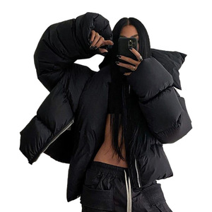 <span class=keywords><strong>2022</strong></span> filles <span class=keywords><strong>femme</strong></span> dame <span class=keywords><strong>femme</strong></span> automne hiver coton rembourré vers le bas grande taille vêtements d'extérieur haut fermeture éclair bouffant veste manteau pour dames femmes - Product Image 5