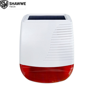 Sirène d'<span class=keywords><strong>alarme</strong></span> sans fil 433 MHz à activation vocale, étanche IP65, alimentée par énergie solaire, avec 30 zones sans fil et 110 dB de décibels élevés - Product Image 2
