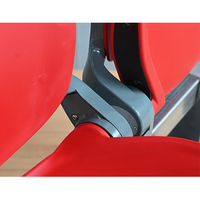 Chaise de stade latérale en PP avec support en aluminium moulé, résistante aux UV, ignifuge en option, pour gradins
