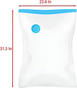 Sac sous vide pour vêtements en matériau PA+PE PET+PE avec impression de logo, idéal pour la literie - Product Image 2