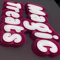 Maßgefertigte 3D Wasserdichte Leuchtende Buchstaben aus Edelstahl mit Metallrahmen für Außenbereich Supermarkt Einkaufszentrum Logo-Schilder