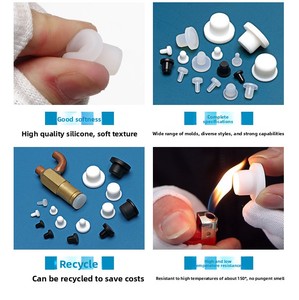 Bouchons en caoutchouc silicone noir/blanc/transparent/gris, type T, pour trous, avec joint d'étanchéité à clipser, obturateur d'extrémité, service de découpe - Product Image 4