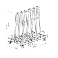 Metall Schwerlast Granit Marmor Platte Transportgestell für Glas Transportgestell Trolley für Steinplatte A-Raumgestell