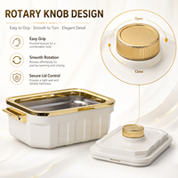 Casserole portable en marbre noir, récipient de rangement isotherme, boîte alimentaire thermique pour pique-nique, ensemble de service pour plats chauds