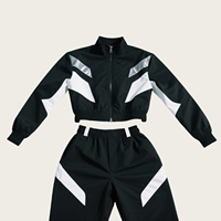 OEM LOGO Personalizado Traje de Carrera Empalme Ropa Deportiva Suelta Unisex Zip up Chaquetas cortavientos al aire libre Patchwork Nylon Hombres Chándal
