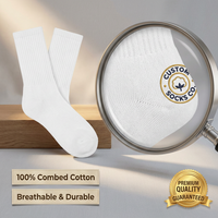 Chaussettes pour hommes personnalisées avec design en tricot respirant et logo imprimé numériquement - Style automne, chaussettes décontractées écologiques