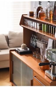 Buffet en bois massif <span class=keywords><strong>de</strong></span> style français, armoire <span class=keywords><strong>de</strong></span> rangement moderne avec tiroirs, élégante armoire buffet pour salon et salle à manger - Product Image 5