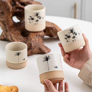 Taza de Café de Cerámica de Estilo Retro, Pintada a Mano, Resistente al Calor, 250 ml, Taza de Té Personal - Product Image 2