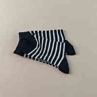 Chaussettes mi-mollet en mélange de bambou, style preppy, désodorisantes au charbon actif, sans coutures, à rayures, toutes saisons, pour les journées d'été