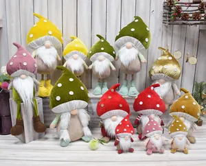 Nouvelle usine de pâques ornements de vacances de printemps tête de champignon plante de cuisine joli décor de Gnome assis