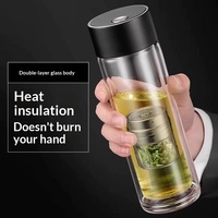 Mug de bureau portable en verre thermorésistant avec infuseur magnétique pour séparation thé-eau et design sportif