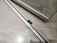 Nouvelle conception de fenêtre coulissante et pliante en aluminium, rideau de verre, fenêtre de balcon, système de vitrage de balcon sans cadre en aluminium