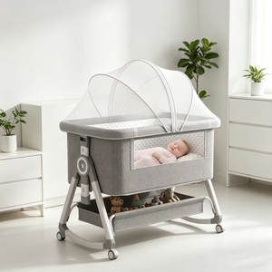 2026 Neuestes All-in-One Babybett für Jungen, Atmungsaktiv und Stabil mit Großem Korb für Babyzimmer - Product Image 4