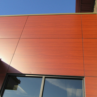 Panneau composite en aluminium extérieur de revêtement mural en grain de bois Alucobond 3mm 4mm