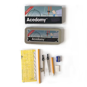 Đa chức năng Kim Loại 13-Piece vẽ la bàn thước đo góc Divider Set <span class=keywords><strong>Math</strong></span> hình học hộp cho học sinh trung học - Product Image 6