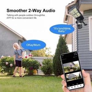 Caméra de surveillance solaire sans fil extérieure 12MP 6K à 3 objectifs V380 Pro WiFi 4G avec carte SIM, caméra de sécurité CCTV et éclairage public solaire - Product Image 4