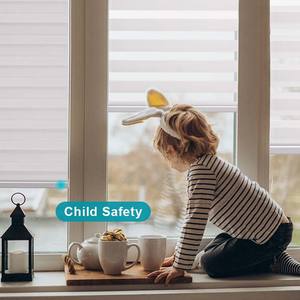 Intelligente Fensterrollos Zebra-Vorhang Motorisierte Büro Tag-und-Nacht-Rollos Elektrische Zebra-Rollos Fensterbeschattung Stoff - Product Image 3