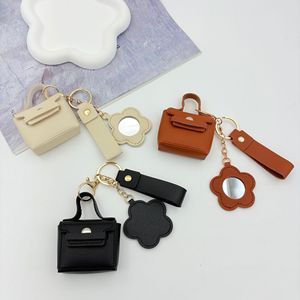 Mini porte-monnaie porte-clés en forme de <span class=keywords><strong>sac</strong></span> <span class=keywords><strong>à</strong></span> dos, breloque de <span class=keywords><strong>sac</strong></span> de créateur, mignon, en cuir PU, pochette <span class=keywords><strong>à</strong></span> monnaie, pendentif pour <span class=keywords><strong>sac</strong></span> <span class=keywords><strong>à</strong></span> main avec miroir floral - Product Image 3