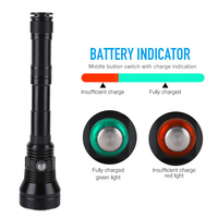 Boruit 10000 haute lumen aluminium étanche Charge Led torche de plongée sous-marine Flash lumière lampe pour la plongée