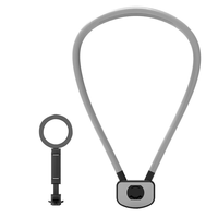 Penyangga Leher Magnetik untuk Kamera Aksi & Smartphone, Tali Vlog POV yang Dapat Dipakai, Penahan Leher Lepas Cepat untuk GoPro DJI Insta360