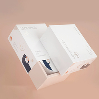 Boîte d'emballage magnétique rigide recyclable avec logo personnalisé et doublure en velours satiné pour bijoux et maquillage, boîte à tiroir personnalisable