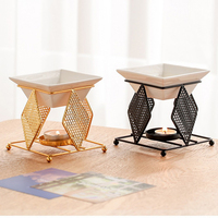 Brûleur d'huiles essentielles en céramique, diffuseur d'encens, chauffe-cire, lampe chauffante, support pour bougie chauffe-plat et aromathérapie