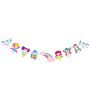Moderne petit ours arc-en-ciel <span class=keywords><strong>licorne</strong></span> dessin animé lieu mise en page bannière décoration de fête pour la maternelle fête des enfants fleur tirant - Product Image 4