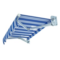 Vente flash - Auvent de terrasse rétractable manuel, protection solaire extérieure, auvent A03